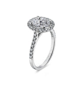 Oval Cut Diamond Halo Engagement Ring - Dracakis Jewellers